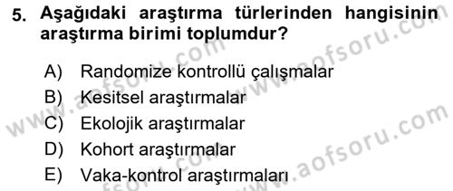 İş Sağlığı Yönetimi Dersi 2021 - 2022 Yılı Yaz Okulu Sınavı 5. Soru