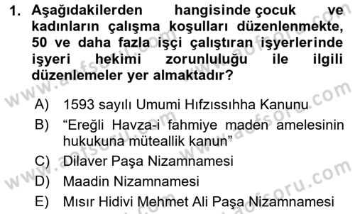 İş Sağlığı Yönetimi Dersi 2022 - 2023 Yılı Yaz Okulu Sınav Soruları 1. Soru