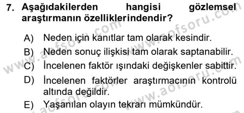 İş Sağlığı Yönetimi Dersi 2022 - 2023 Yılı Yaz Okulu Sınav Soruları 7. Soru