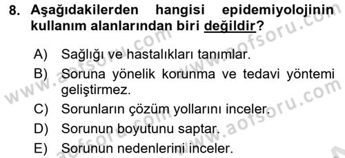 İş Sağlığı Yönetimi Dersi 2022 - 2023 Yılı Yaz Okulu Sınav Soruları 8. Soru