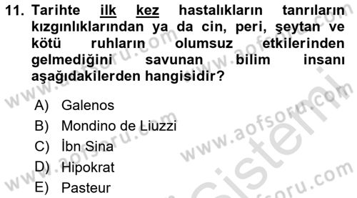 İş Sağlığı Yönetimi Dersi 2023 - 2024 Yılı (Vize) Ara Sınav Soruları 11. Soru