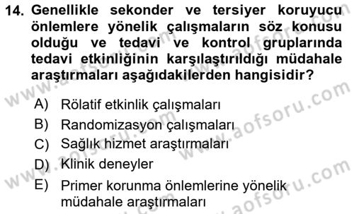 İş Sağlığı Yönetimi Dersi 2025 - 2026 Yılı (Vize) Ara Sınav Soruları 14. Soru