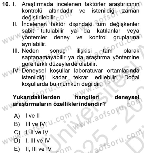 İş Sağlığı Yönetimi Dersi 2025 - 2026 Yılı (Vize) Ara Sınav Soruları 16. Soru