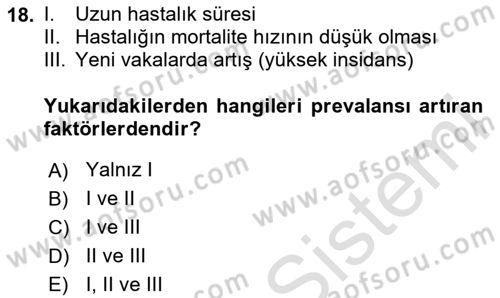 İş Sağlığı Yönetimi Dersi 2025 - 2026 Yılı (Vize) Ara Sınav Soruları 18. Soru
