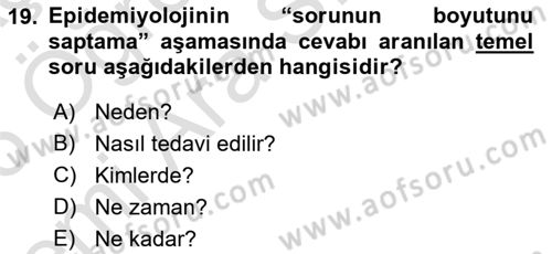 İş Sağlığı Yönetimi Dersi 2025 - 2026 Yılı (Vize) Ara Sınav Soruları 19. Soru