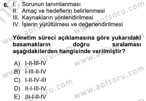 İş Sağlığı Yönetimi Dersi 2025 - 2026 Yılı (Vize) Ara Sınav Soruları 6. Soru