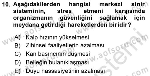 İş Yaşaminda Risk Etmenleri Ve Yönetimsel Faktörler Dersi 2020 - 2021 Yılı Yaz Okulu Sınav Soruları 10. Soru