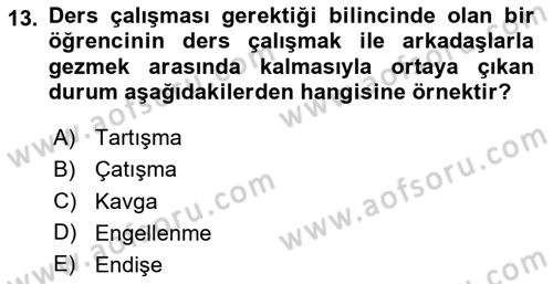 İş Yaşaminda Risk Etmenleri Ve Yönetimsel Faktörler Dersi 2020 - 2021 Yılı Yaz Okulu Sınav Soruları 13. Soru