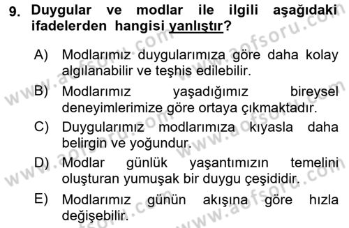 İş Yaşaminda Risk Etmenleri Ve Yönetimsel Faktörler Dersi 2020 - 2021 Yılı Yaz Okulu Sınav Soruları 9. Soru