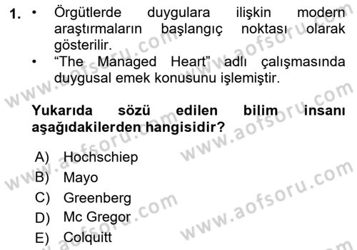 İş Yaşaminda Risk Etmenleri Ve Yönetimsel Faktörler Dersi 2021 - 2022 Yılı (Final) Dönem Sonu Sınav Soruları 1. Soru