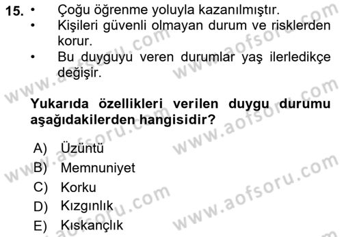 İş Yaşaminda Risk Etmenleri Ve Yönetimsel Faktörler Dersi 2022 - 2023 Yılı (Vize) Ara Sınav Soruları 15. Soru