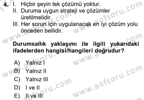 İş Yaşaminda Risk Etmenleri Ve Yönetimsel Faktörler Dersi Ara Sınavı Deneme Sınav Soruları 4. Soru