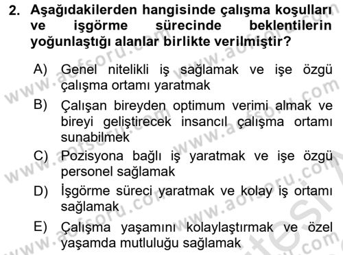 İş Yaşaminda Risk Etmenleri Ve Yönetimsel Faktörler Dersi 2022 - 2023 Yılı (Final) Dönem Sonu Sınav Soruları 2. Soru