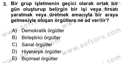İş Yaşaminda Risk Etmenleri Ve Yönetimsel Faktörler Dersi 2022 - 2023 Yılı Yaz Okulu Sınav Soruları 3. Soru