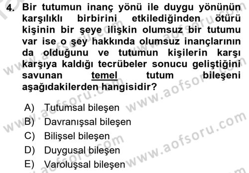 İş Yaşaminda Risk Etmenleri Ve Yönetimsel Faktörler Dersi 2023 - 2024 Yılı (Final) Dönem Sonu Sınav Soruları 4. Soru