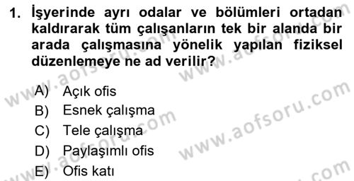 İş Yaşaminda Risk Etmenleri Ve Yönetimsel Faktörler Dersi 2023 - 2024 Yılı Yaz Okulu Sınav Soruları 1. Soru