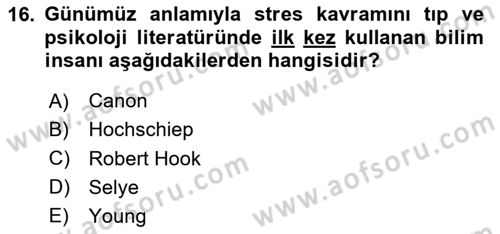 İş Yaşaminda Risk Etmenleri Ve Yönetimsel Faktörler Dersi 2023 - 2024 Yılı Yaz Okulu Sınav Soruları 16. Soru