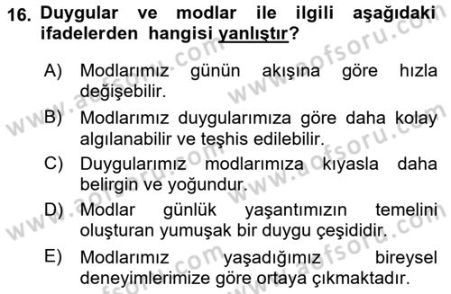 İş Yaşaminda Risk Etmenleri Ve Yönetimsel Faktörler Dersi Ara Sınavı Deneme Sınav Soruları 16. Soru
