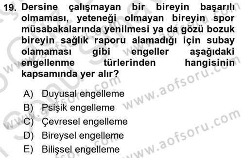 İş Yaşaminda Risk Etmenleri Ve Yönetimsel Faktörler Dersi 2024 - 2025 Yılı (Final) Dönem Sonu Sınav Soruları 19. Soru
