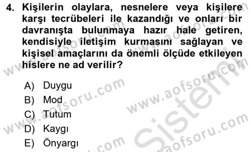 İş Yaşaminda Risk Etmenleri Ve Yönetimsel Faktörler Dersi 2024 - 2025 Yılı Yaz Okulu Sınav Soruları 4. Soru