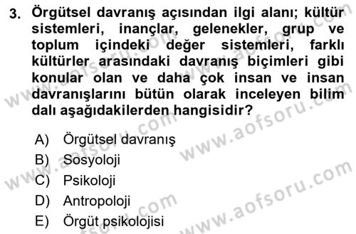 İş Yaşaminda Risk Etmenleri Ve Yönetimsel Faktörler Dersi 2025 - 2026 Yılı (Vize) Ara Sınav Soruları 3. Soru