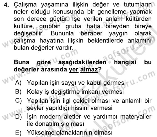 İş Yaşaminda Risk Etmenleri Ve Yönetimsel Faktörler Dersi 2025 - 2026 Yılı (Vize) Ara Sınav Soruları 4. Soru