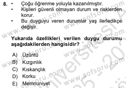 İş Yaşaminda Risk Etmenleri Ve Yönetimsel Faktörler Dersi 2025 - 2026 Yılı (Vize) Ara Sınav Soruları 8. Soru