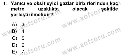 Kimya ve Biyoloji Sektörlerinde İş Sağlığı ve Güvenliği Dersi 2021 - 2022 Yılı (Vize) Ara Sınav Soruları 1. Soru