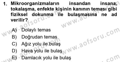 Kimya ve Biyoloji Sektörlerinde İş Sağlığı ve Güvenliği Dersi 2021 - 2022 Yılı (Final) Dönem Sonu Sınav Soruları 1. Soru