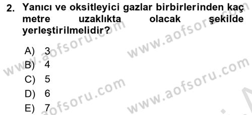 Kimya ve Biyoloji Sektörlerinde İş Sağlığı ve Güvenliği Dersi 2022 - 2023 Yılı Yaz Okulu Sınav Soruları 2. Soru
