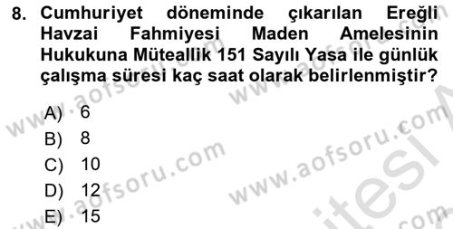 Kimya ve Biyoloji Sektörlerinde İş Sağlığı ve Güvenliği Dersi 2023 - 2024 Yılı (Final) Dönem Sonu Sınav Soruları 8. Soru