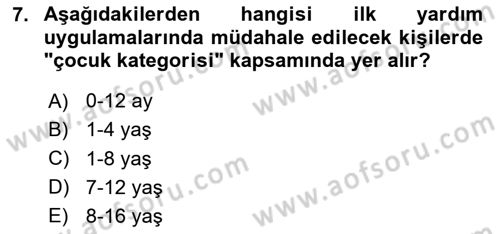 Kimya ve Biyoloji Sektörlerinde İş Sağlığı ve Güvenliği Dersi 2024 - 2025 Yılı Yaz Okulu Sınav Soruları 7. Soru