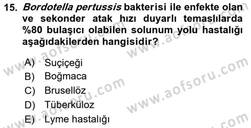 Kimya ve Biyoloji Sektörlerinde İş Sağlığı ve Güvenliği Dersi 2025 - 2026 Yılı (Vize) Ara Sınav Soruları 15. Soru