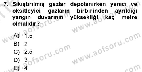 Kimya ve Biyoloji Sektörlerinde İş Sağlığı ve Güvenliği Dersi 2025 - 2026 Yılı (Vize) Ara Sınav Soruları 7. Soru
