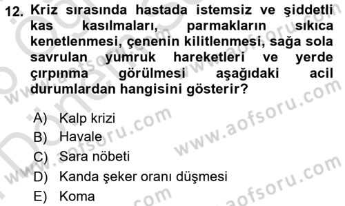 Kimya ve Biyoloji Sektörlerinde İş Sağlığı ve Güvenliği Dersi 2025 - 2026 Yılı (Final) Dönem Sonu Sınav Soruları 12. Soru