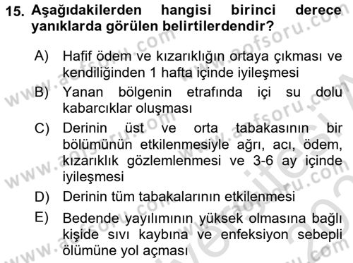 Kimya ve Biyoloji Sektörlerinde İş Sağlığı ve Güvenliği Dersi 2025 - 2026 Yılı (Final) Dönem Sonu Sınav Soruları 15. Soru