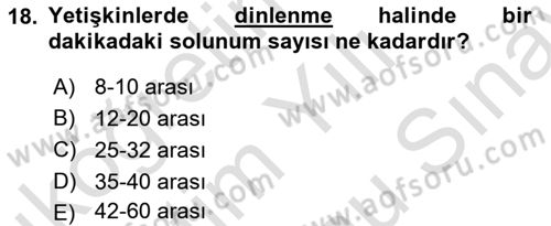 Kimya ve Biyoloji Sektörlerinde İş Sağlığı ve Güvenliği Dersi 2025 - 2026 Yılı (Final) Dönem Sonu Sınav Soruları 18. Soru