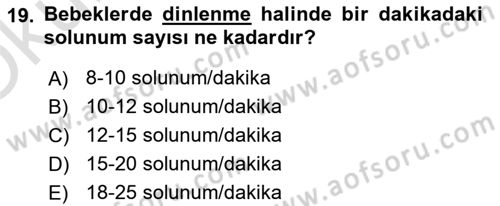 Kimya ve Biyoloji Sektörlerinde İş Sağlığı ve Güvenliği Dersi 2025 - 2026 Yılı Yaz Okulu Sınav Soruları 19. Soru