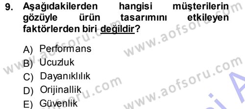 Stratejik Yönetim Dersi 2013 - 2014 Yılı (Final) Dönem Sonu Sınav Soruları 9. Soru