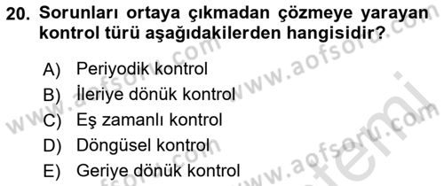 Stratejik Yönetim Dersi 2022 - 2023 Yılı Yaz Okulu Sınav Soruları 20. Soru
