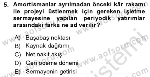 Stratejik Yönetim Dersi 2024 - 2025 Yılı (Final) Dönem Sonu Sınav Soruları 5. Soru
