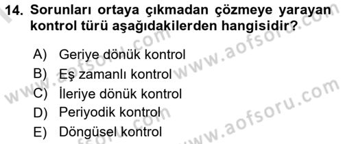 Stratejik Yönetim Dersi 2025 - 2026 Yılı (Final) Dönem Sonu Sınav Soruları 14. Soru