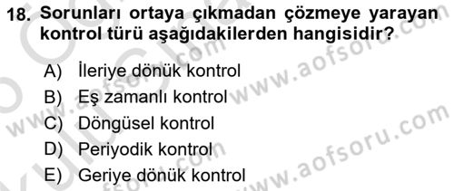Stratejik Yönetim Dersi 2025 - 2026 Yılı Yaz Okulu Sınav Soruları 18. Soru