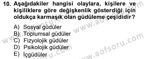 Yönetim ve Organizasyon Dersi 2012 - 2013 Yılı (Final) Dönem Sonu Sınav Soruları 10. Soru