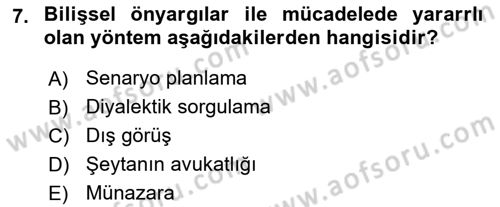 Yönetim ve Organizasyon Dersi 2018 - 2019 Yılı Yaz Okulu Sınav Soruları 7. Soru