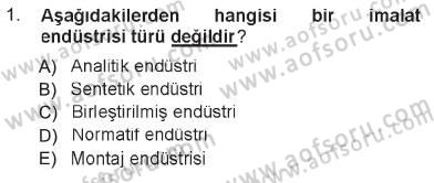 İşletme İlkeleri Dersi 2012 - 2013 Yılı Tek Ders Sınav Soruları 1. Soru