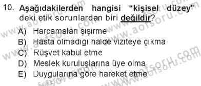 İşletme İlkeleri Dersi 2012 - 2013 Yılı Tek Ders Sınav Soruları 10. Soru