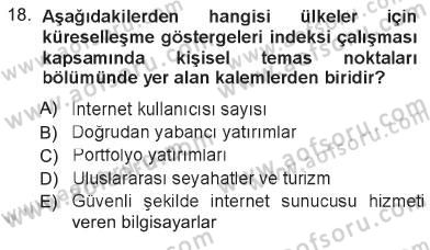 İşletme İlkeleri Dersi 2012 - 2013 Yılı Tek Ders Sınav Soruları 18. Soru