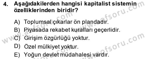 İşletme İlkeleri Dersi 2013 - 2014 Yılı (Vize) Ara Sınav Soruları 4. Soru