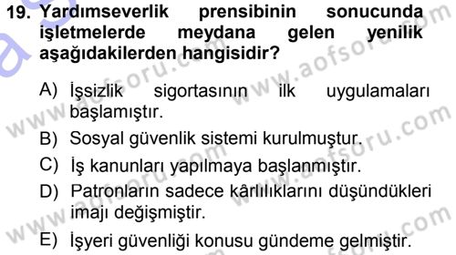 İşletme İlkeleri Dersi 2014 - 2015 Yılı (Vize) Ara Sınav Soruları 19. Soru